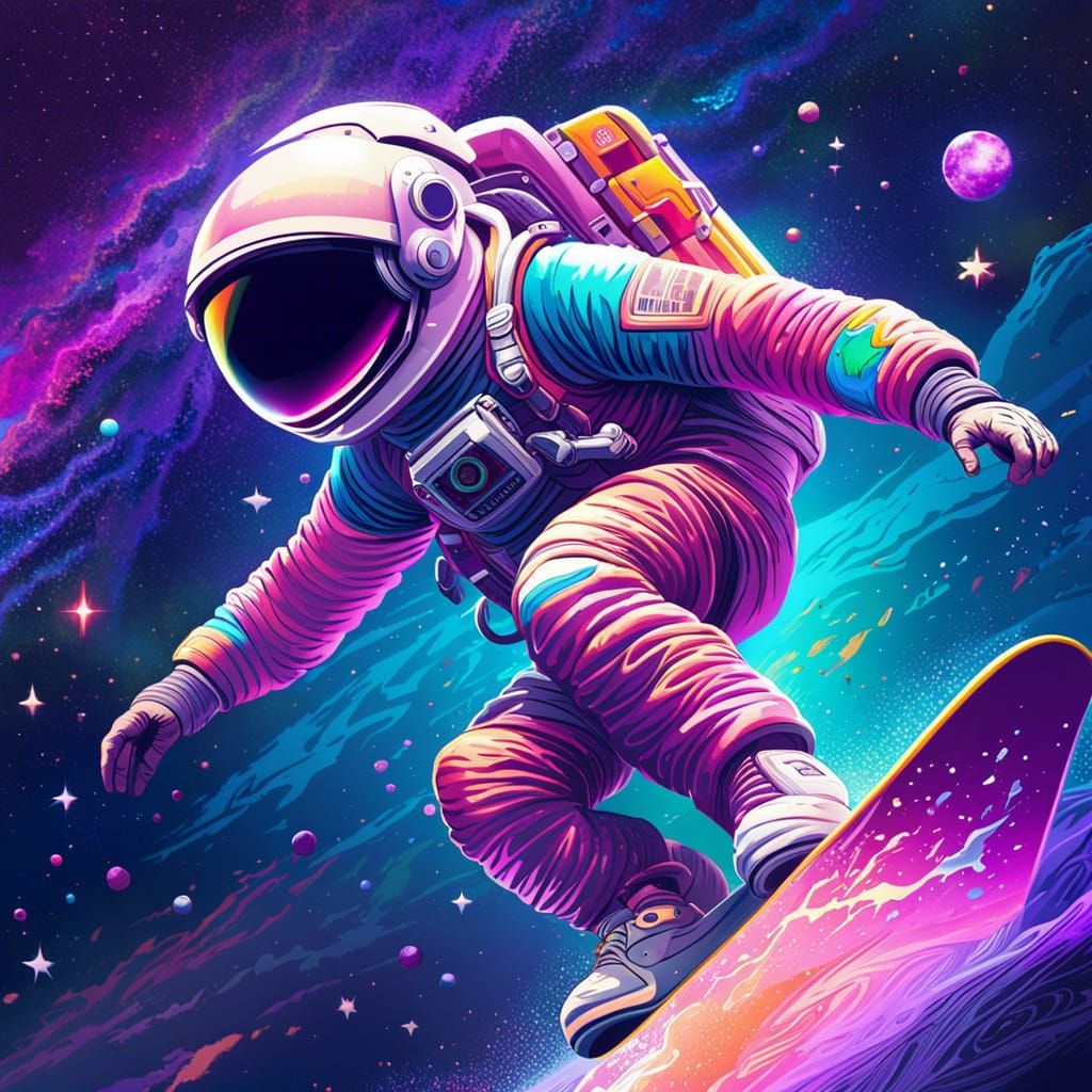 Spaceman Surfing the Cosmos