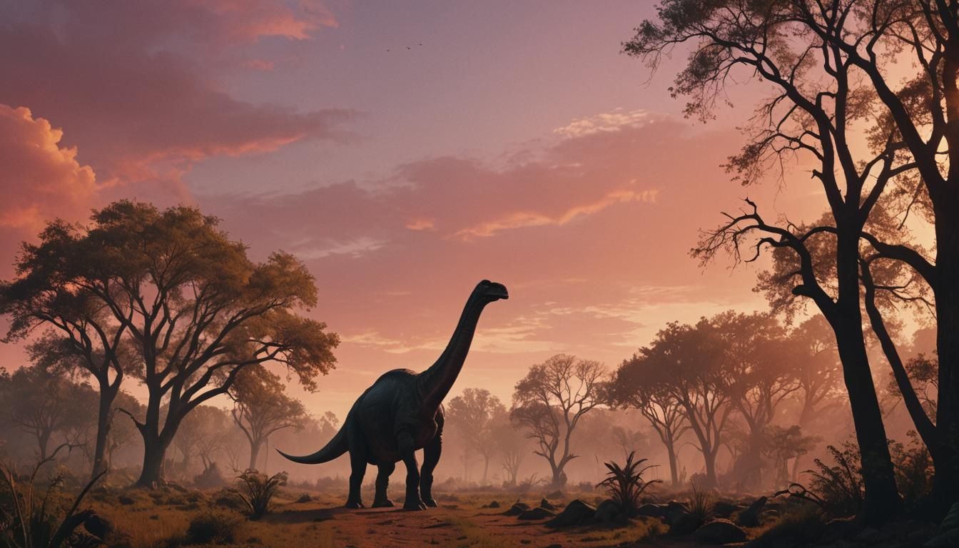 A brontosaurus on the prowl.