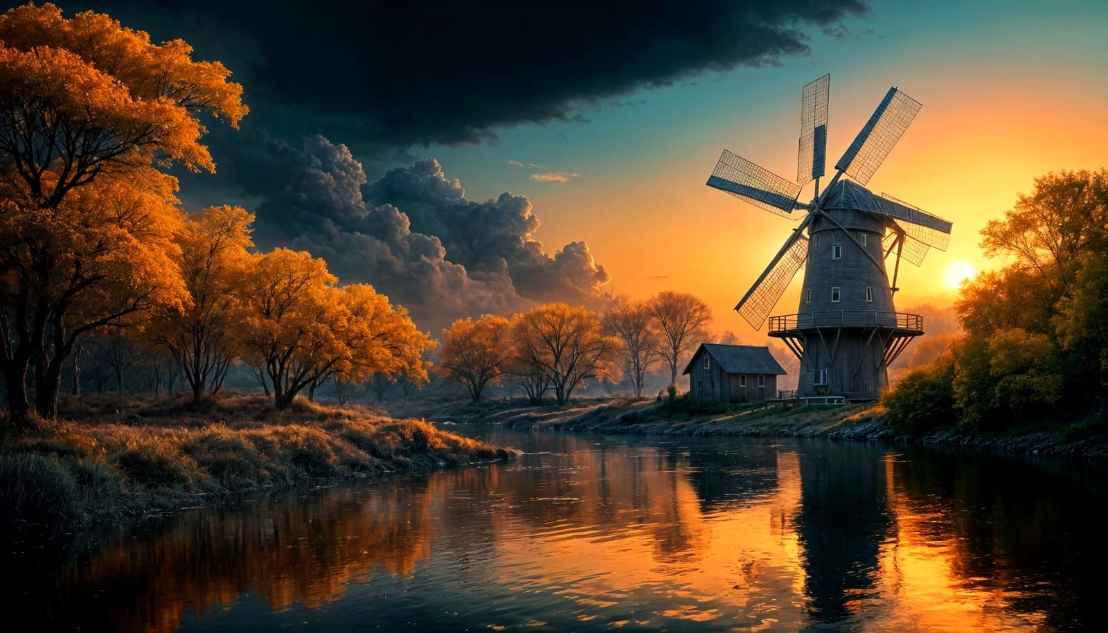 Windmill at Sunrise  by @Mcayne