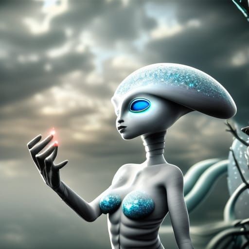 Gray alien # 1  by @Snofuro