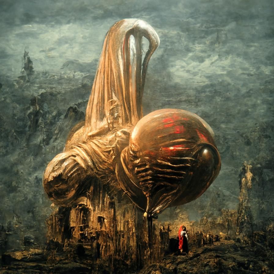 A red balloon that does not match this place