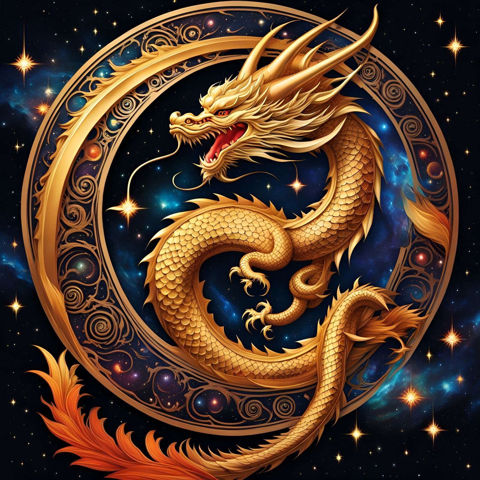 Celestial Dragon - AI Generated Artwork - NightCafe Creator