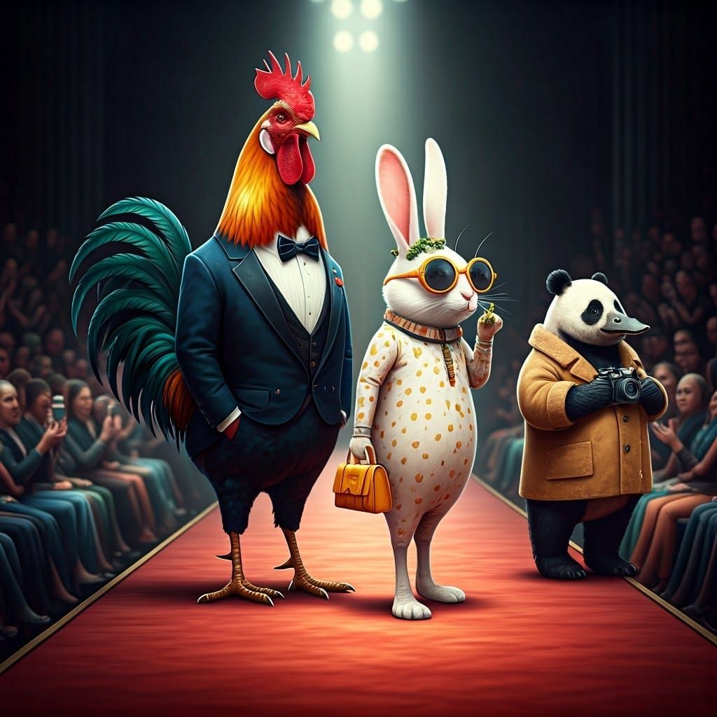 Surreal Fashion Show Features Whimsical Creatures in Bespoke...
