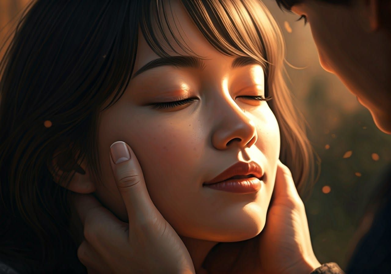 Intimate Portrait of a Woman in Golden Light