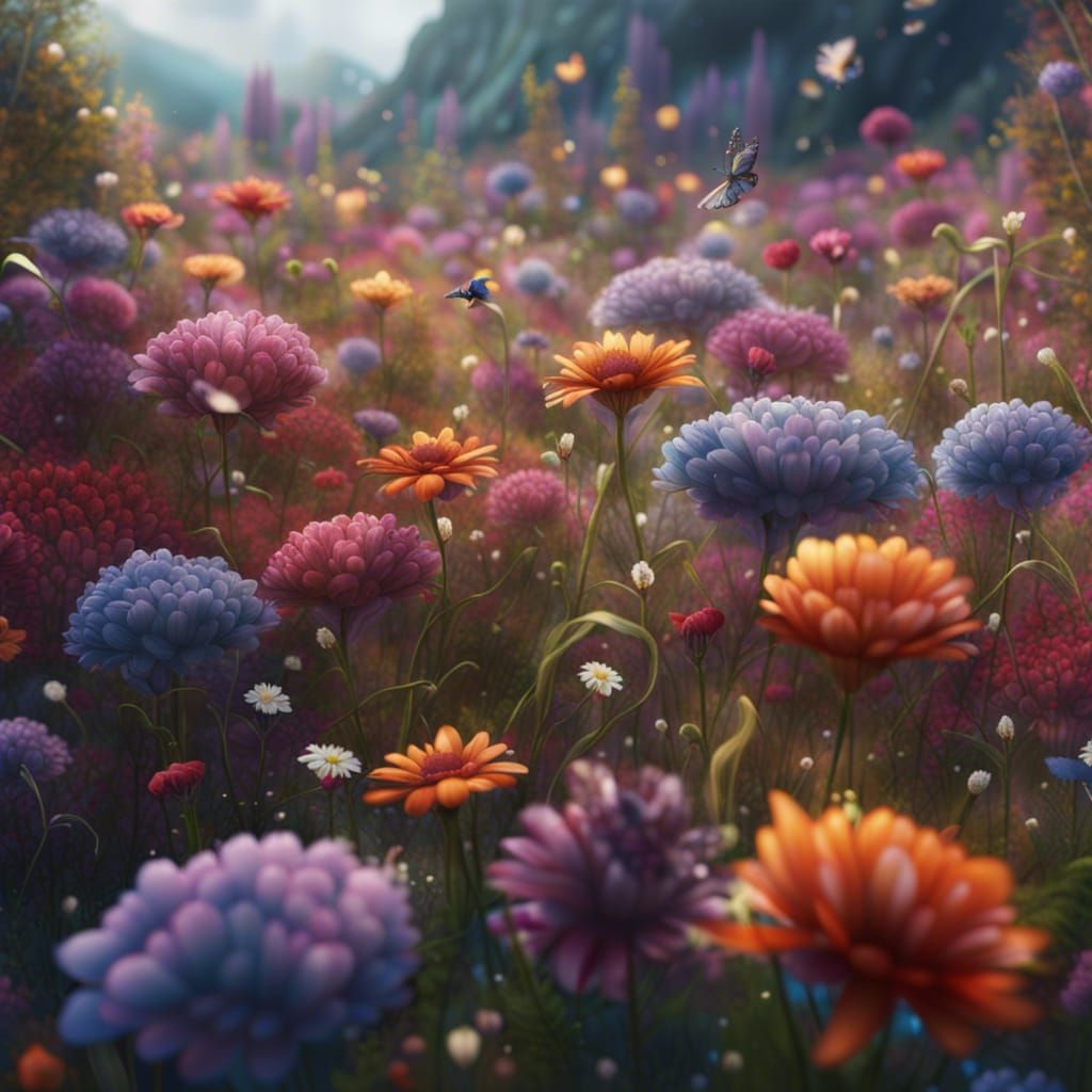 Beautiful flower meadow