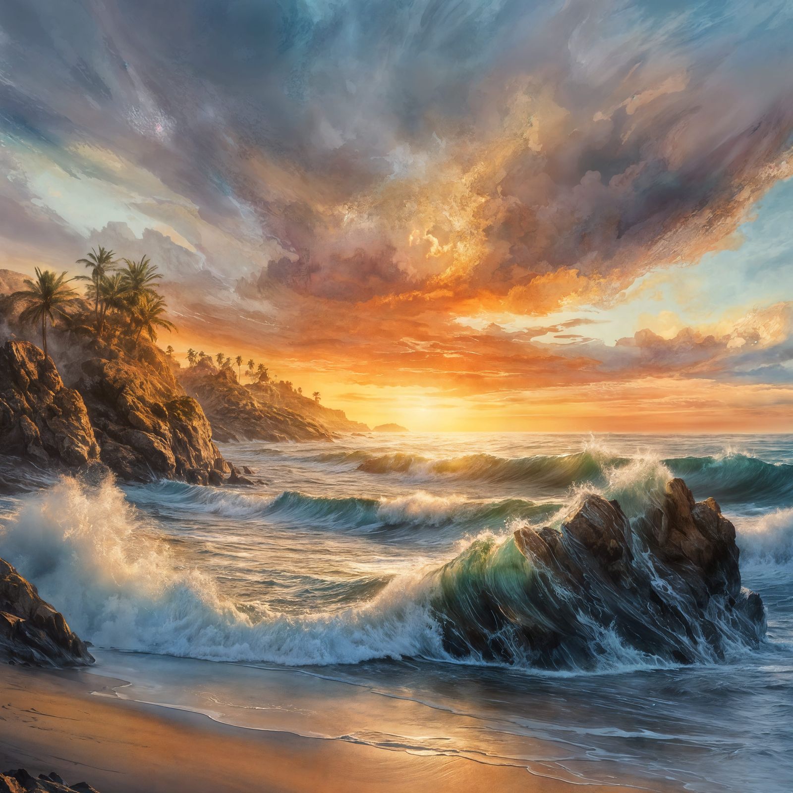 Ocean sunrise  by @Laevos