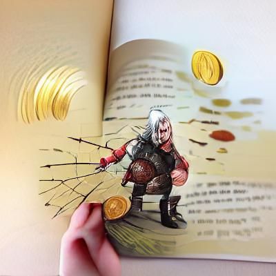 Toss a coin to your Witcher storybook illustration