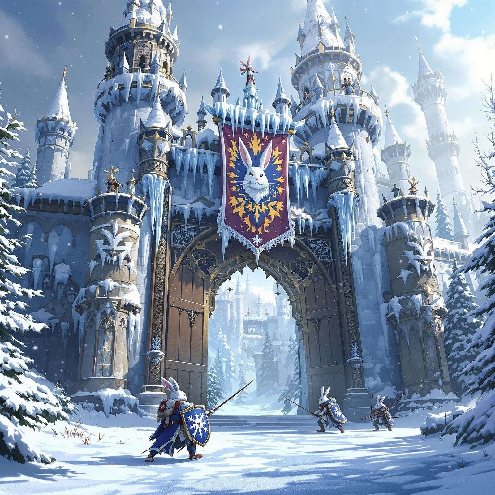 Frostwhisker Castle (Flux PRO v1.1 Ultra)  by @Mak