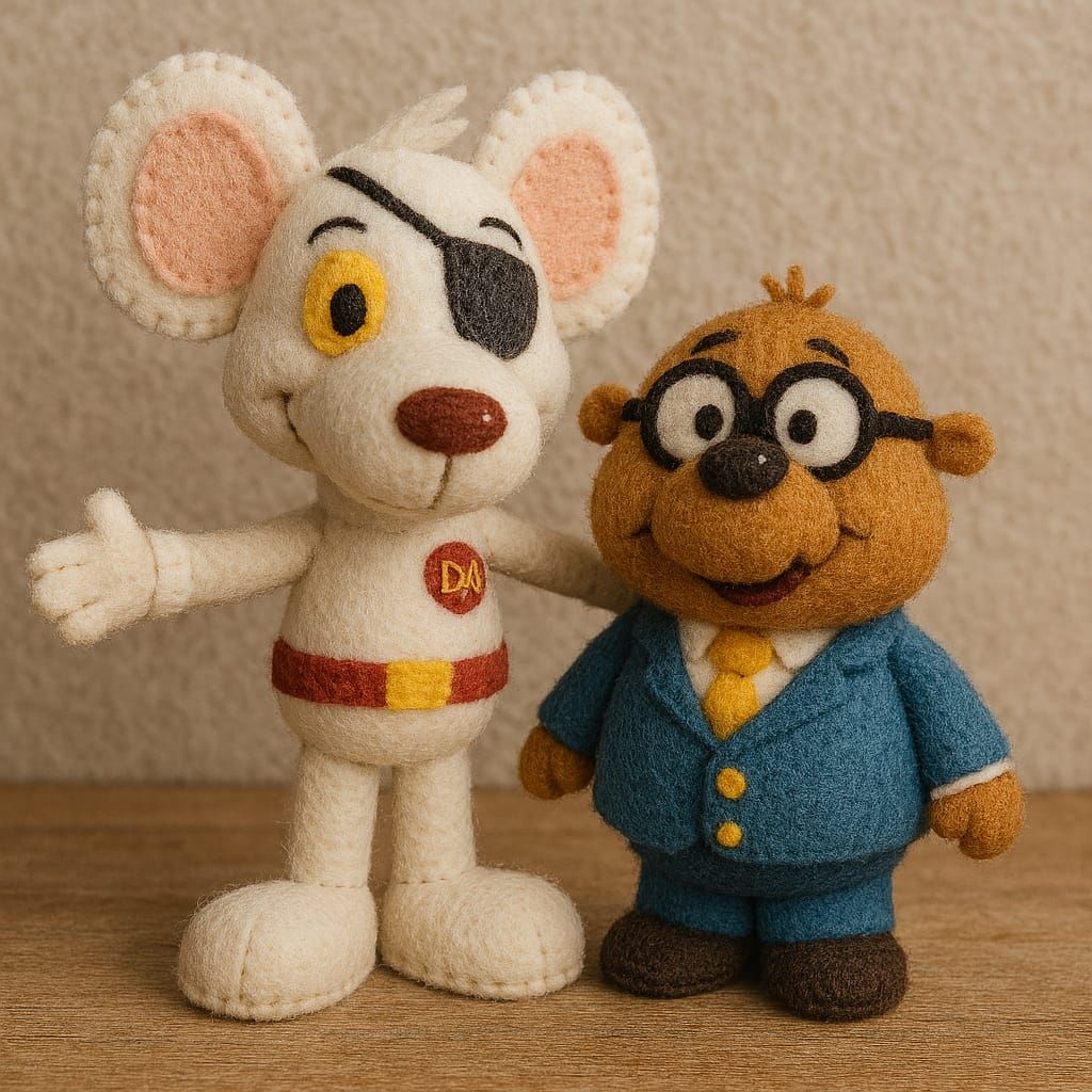 Dangermouse and Penfold (felt) (Quest 2-5 alternate)