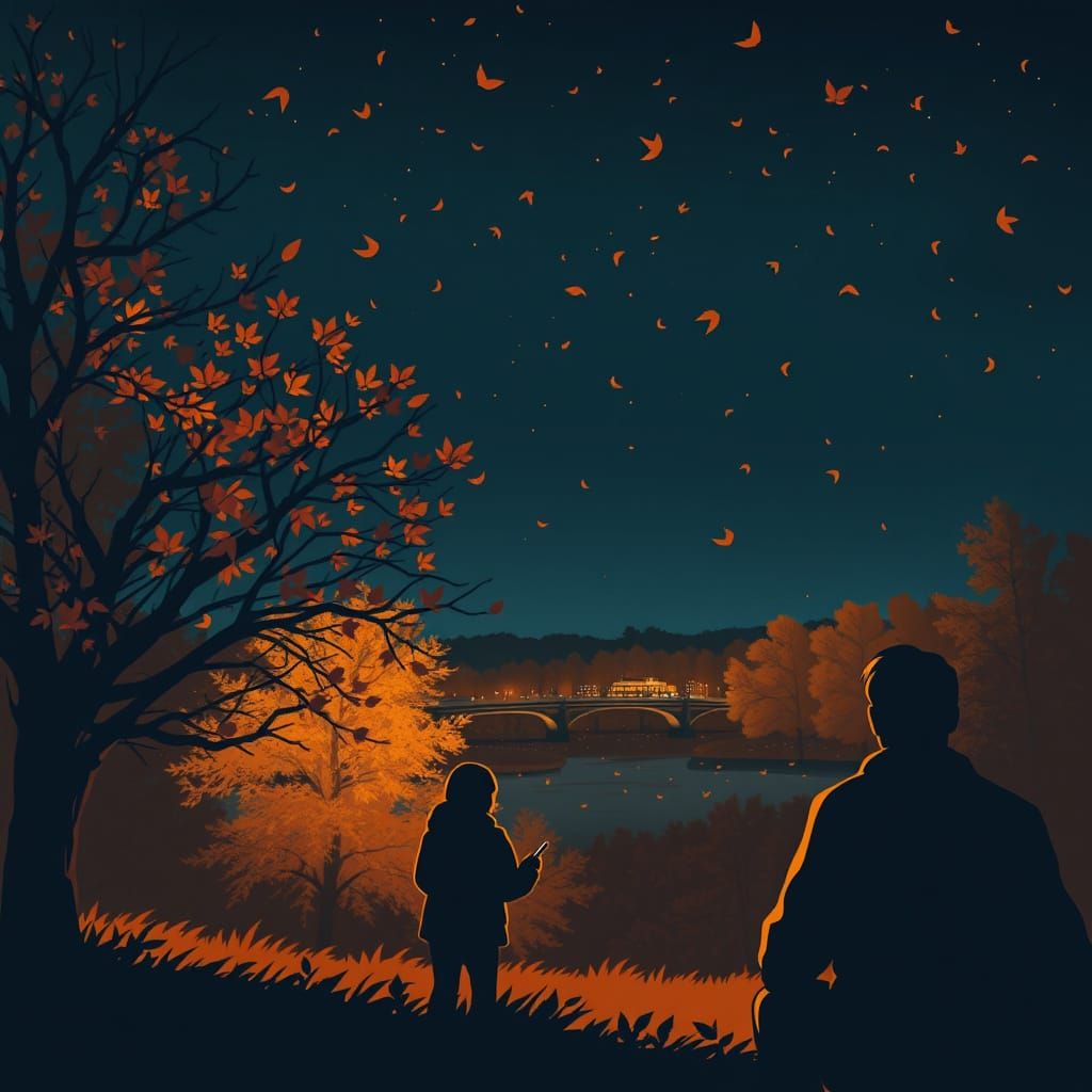 Describe an autumn’ date night. 