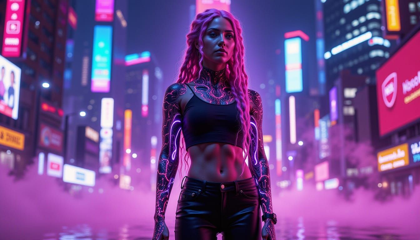 “Neon Pulse: The Circuitborn Rebel”
