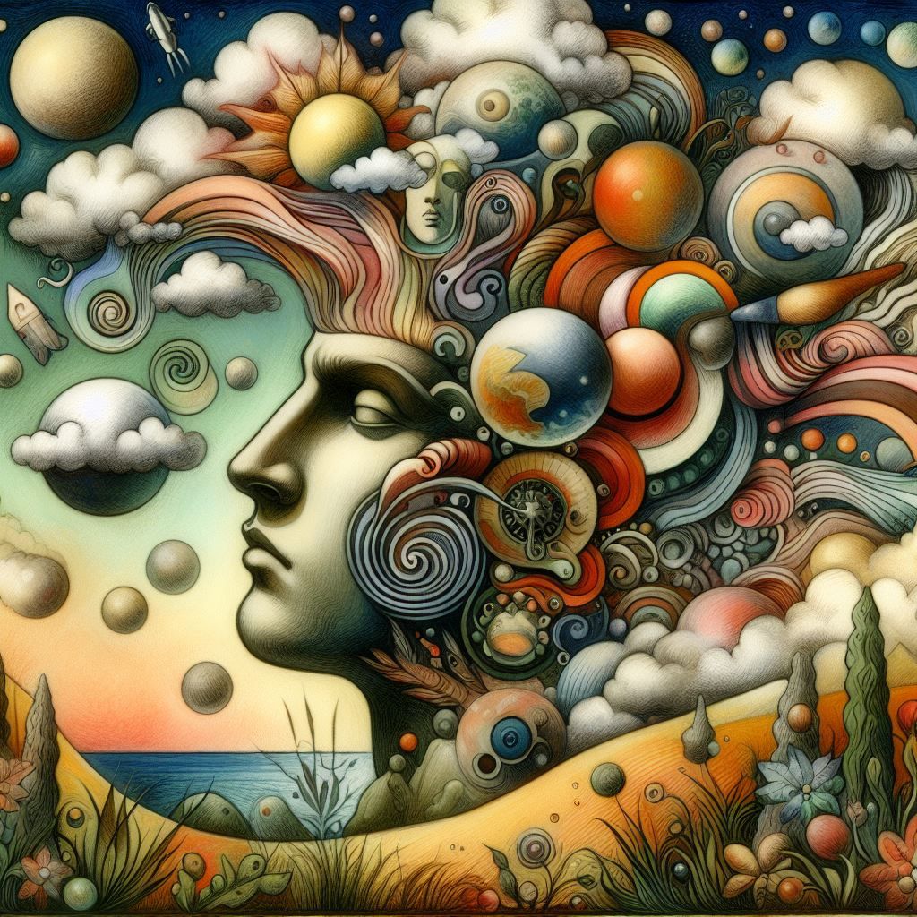 Avoir la tête dans les nuages -To have the head in the cloud...