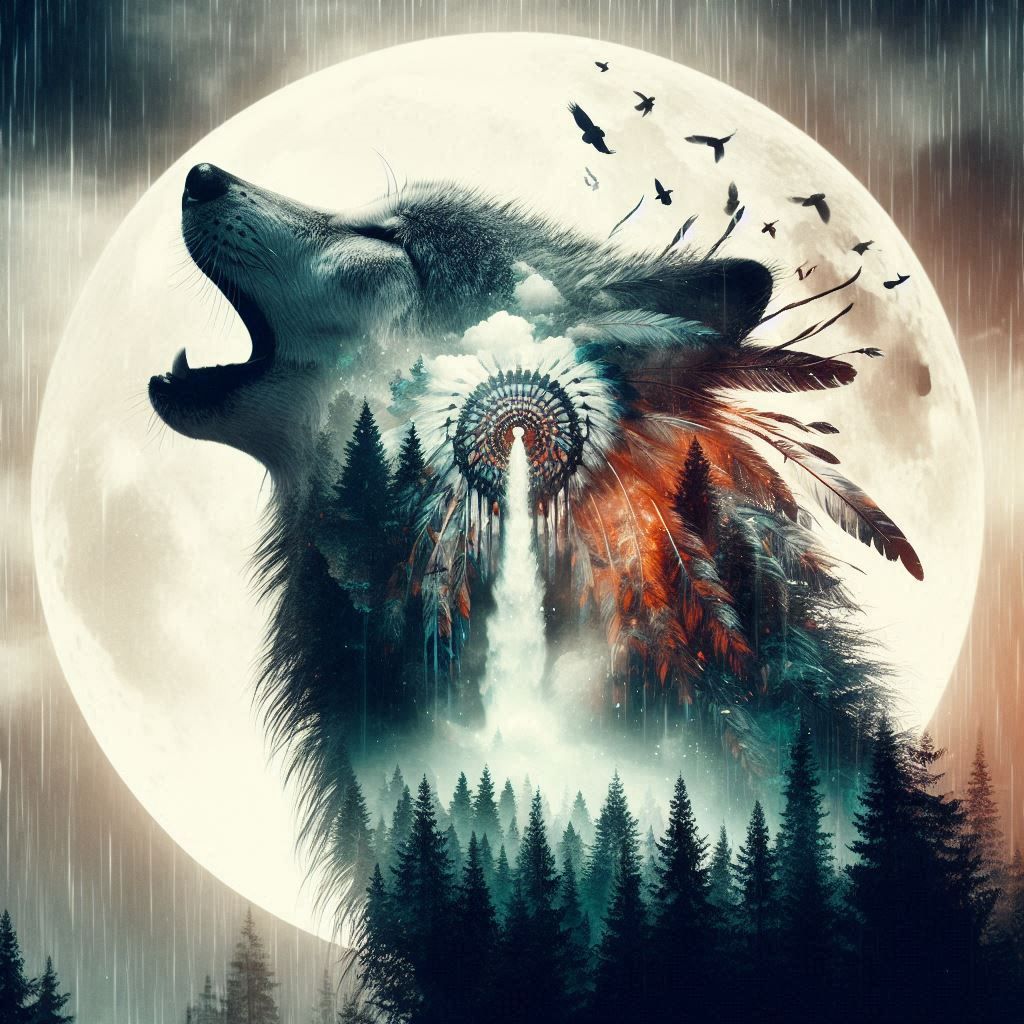 double exposure beautiful fantasy DALL-E 3 portrait landscap...