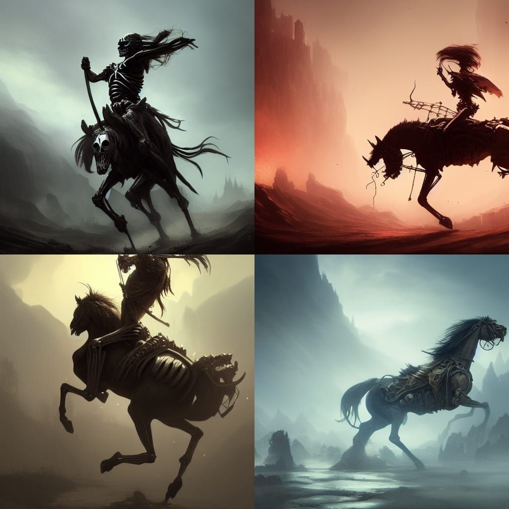 Skeleton Riding A Horse