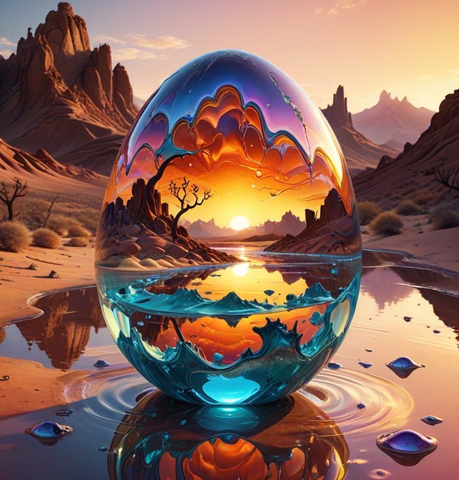 Surreal Crystal Egg  by @Good_Vibes_Only