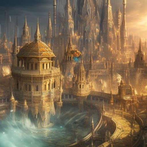 The city of Atlantisa - AI Generated Artwork - NightCafe Creator