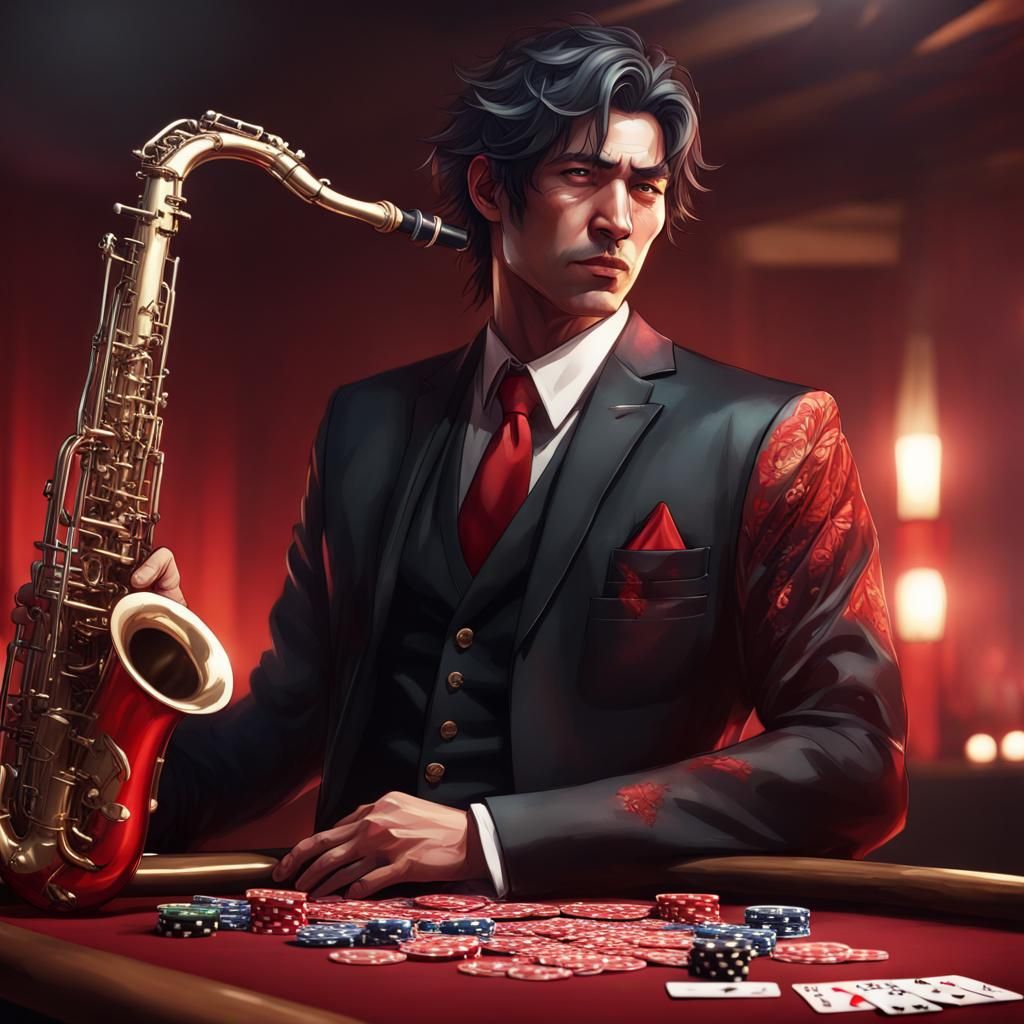 Cool guy playin poker