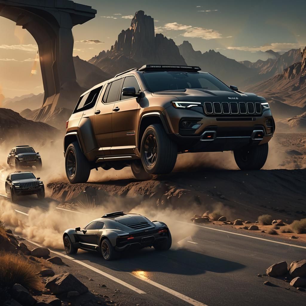 Innovative Car Design: Executive SUV in Matte Painting