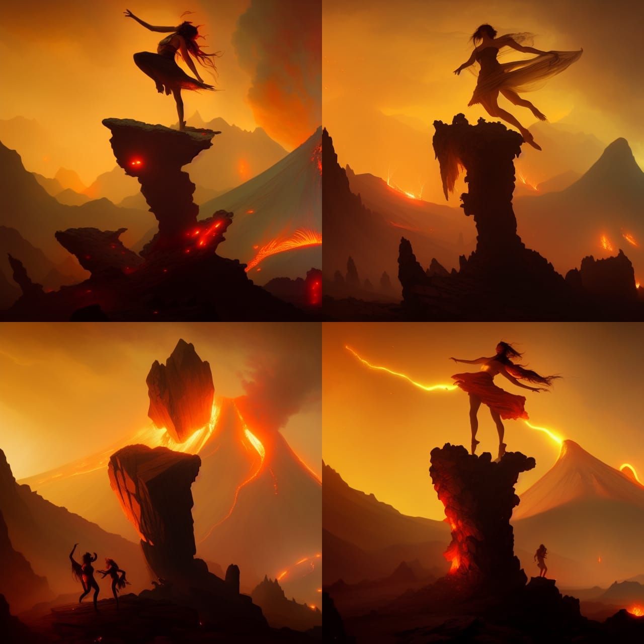 Dance on a Volcano 2 AI Generated Artwork NightCafe Creator