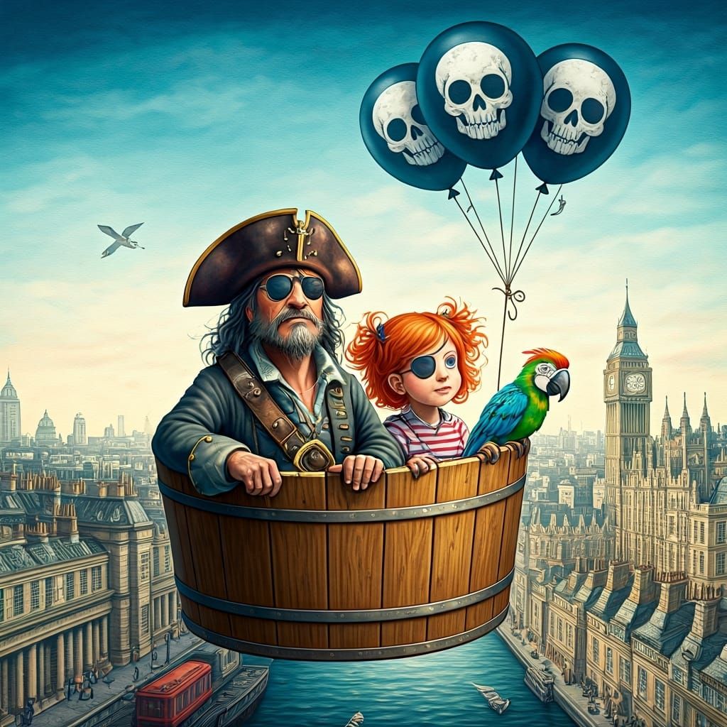 Going piratting with dad.