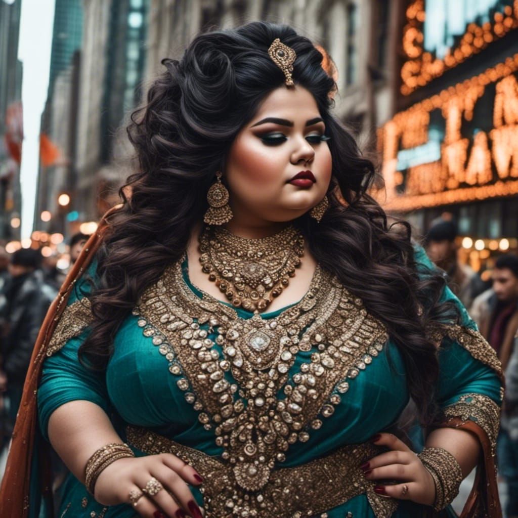 bbw curvy Indian girl - AI Generated Artwork - NightCafe Creator