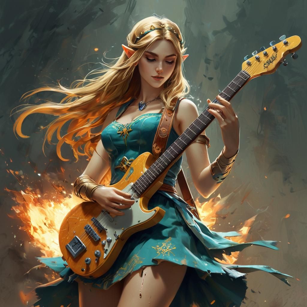 Zelda Rockstar - AI Generated Artwork - NightCafe Creator