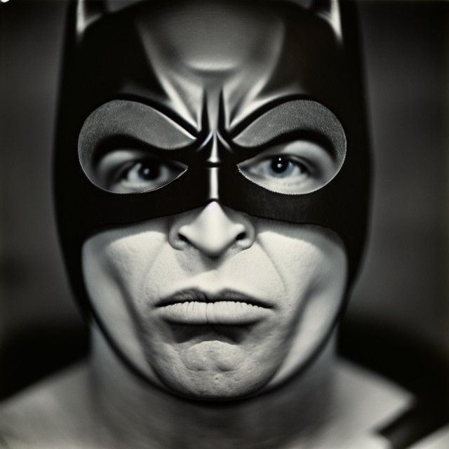 portrait of batman by diane arbus