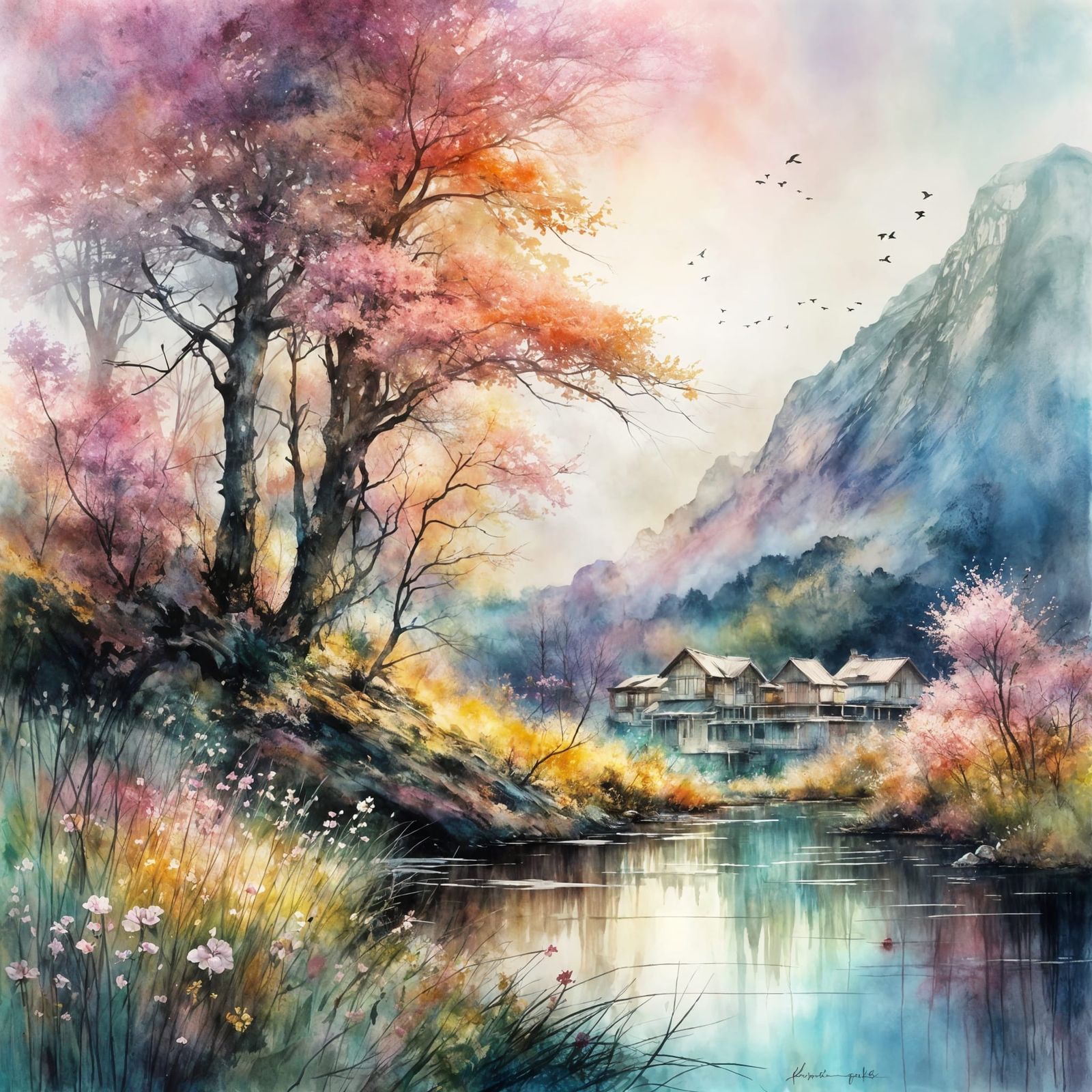 Spring landscape  by @Laevos