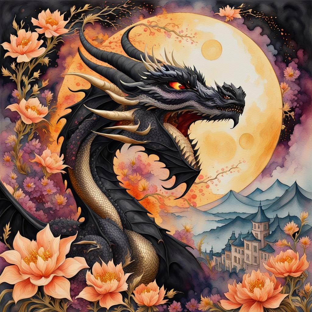 Black Dragon - Ai Generated Artwork - Nightcafe Creator