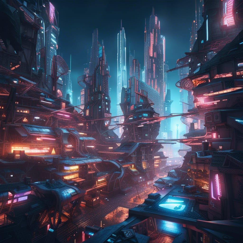 Alien colony (A) - AI Generated Artwork - NightCafe Creator