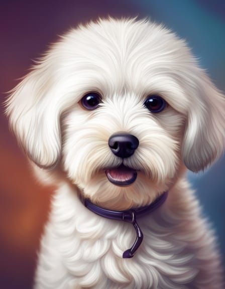 bichon puppy - AI Generated Artwork - NightCafe Creator