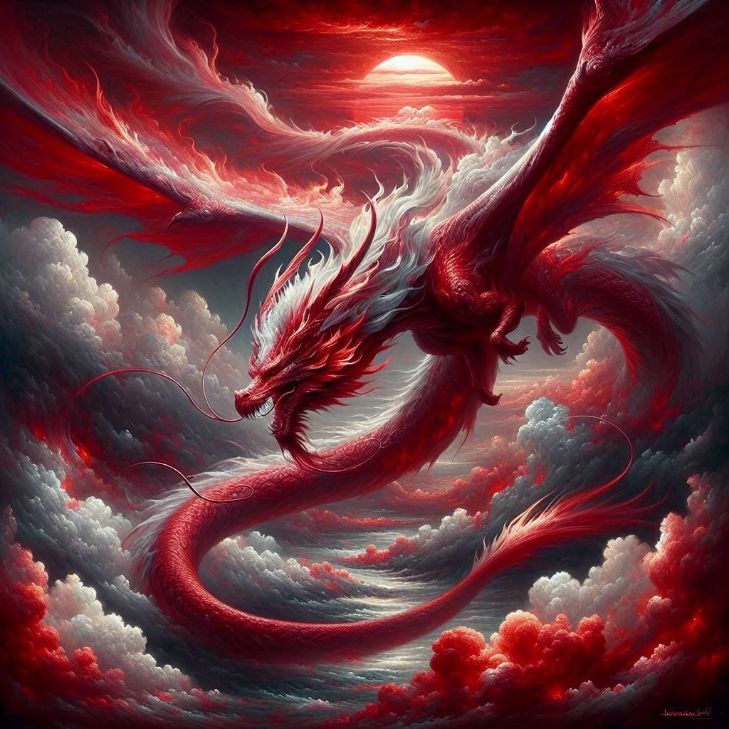 Crimson Ascent: The Skyfire Serpent