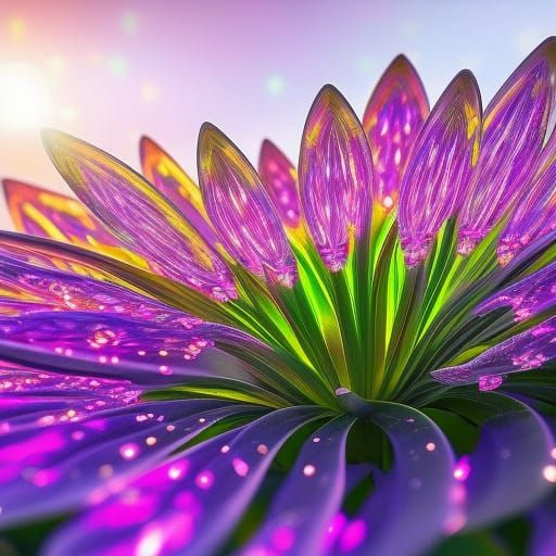 Crystal Flower - AI Generated Artwork - NightCafe Creator