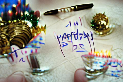Birthday on New Year's Day.