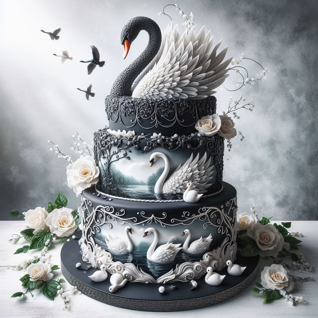 SWAN LAYERED CAKE PT2