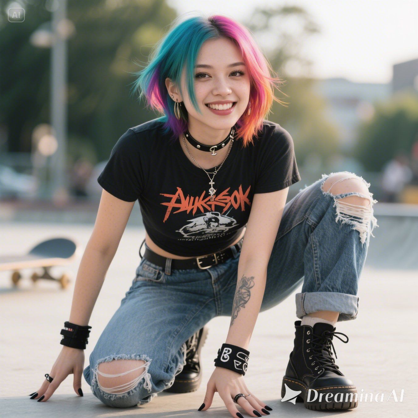 punk skater girl - blending aesthetics