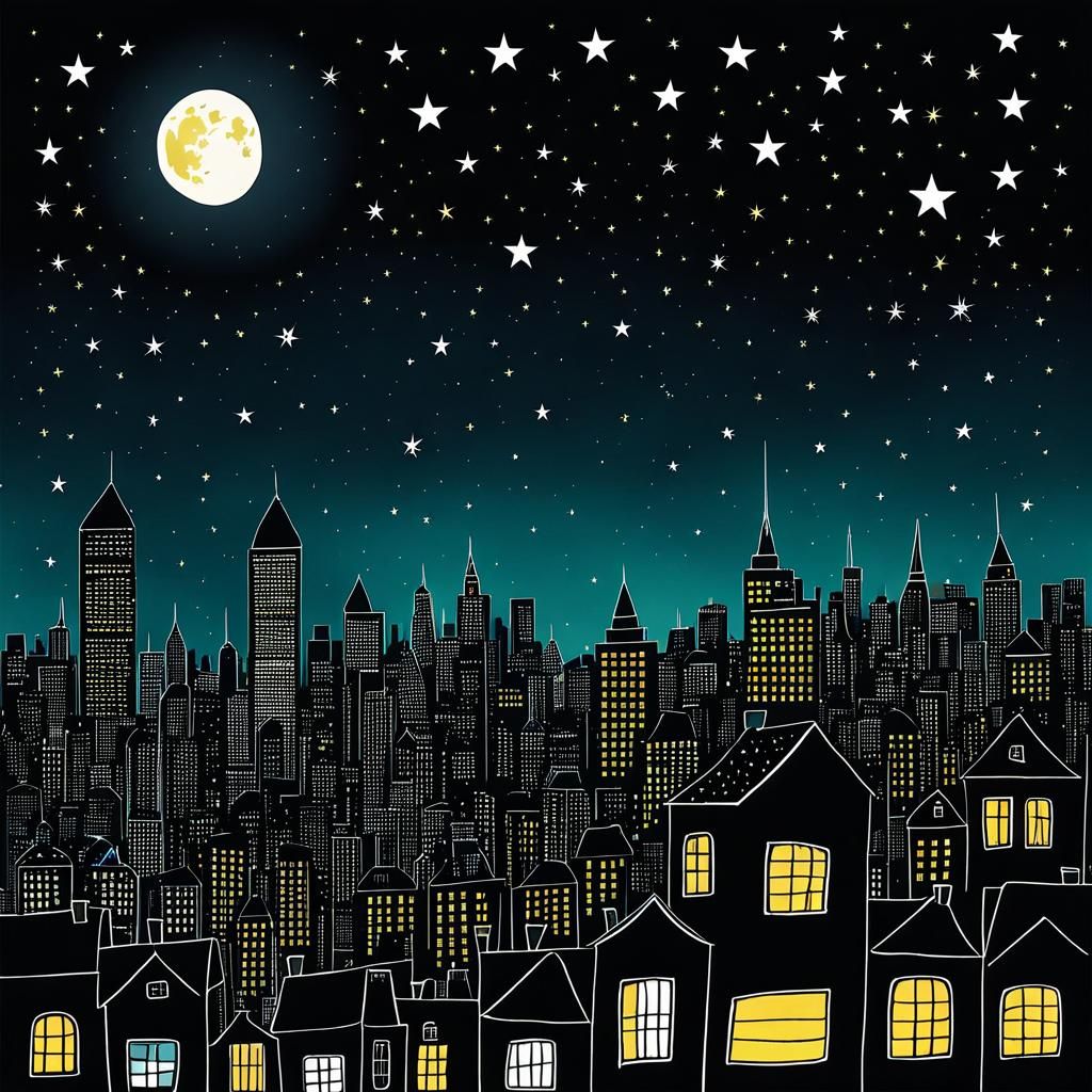 Night in the big city
