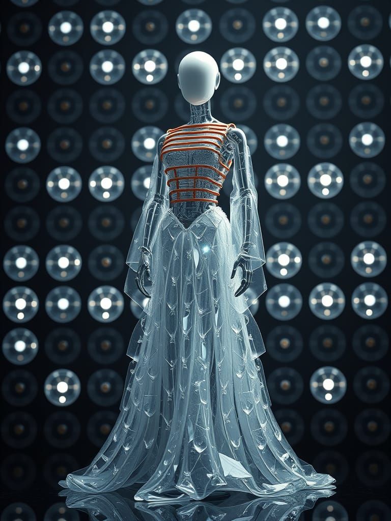 Animatronic Inductor Coil Pin Grid Array Piezoelectric Crystal Gown