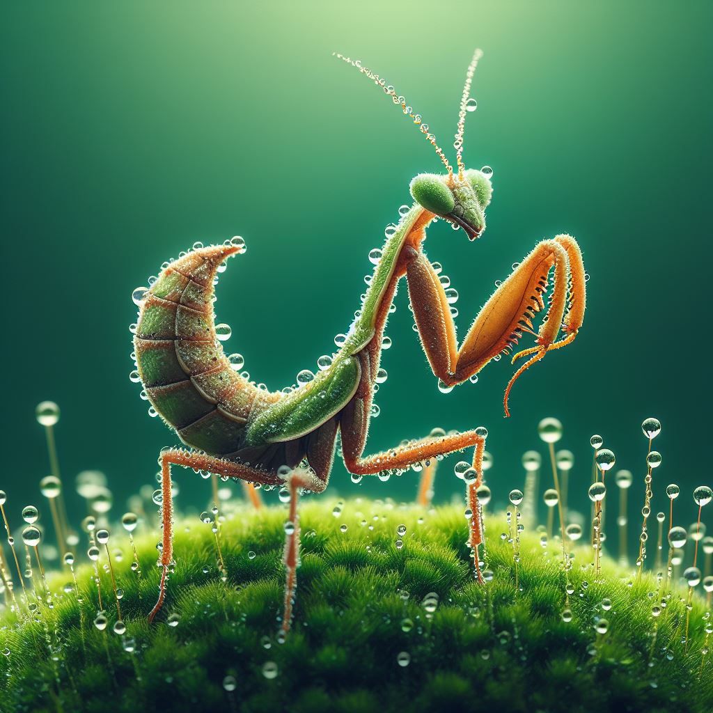 Felted fantasy mantis