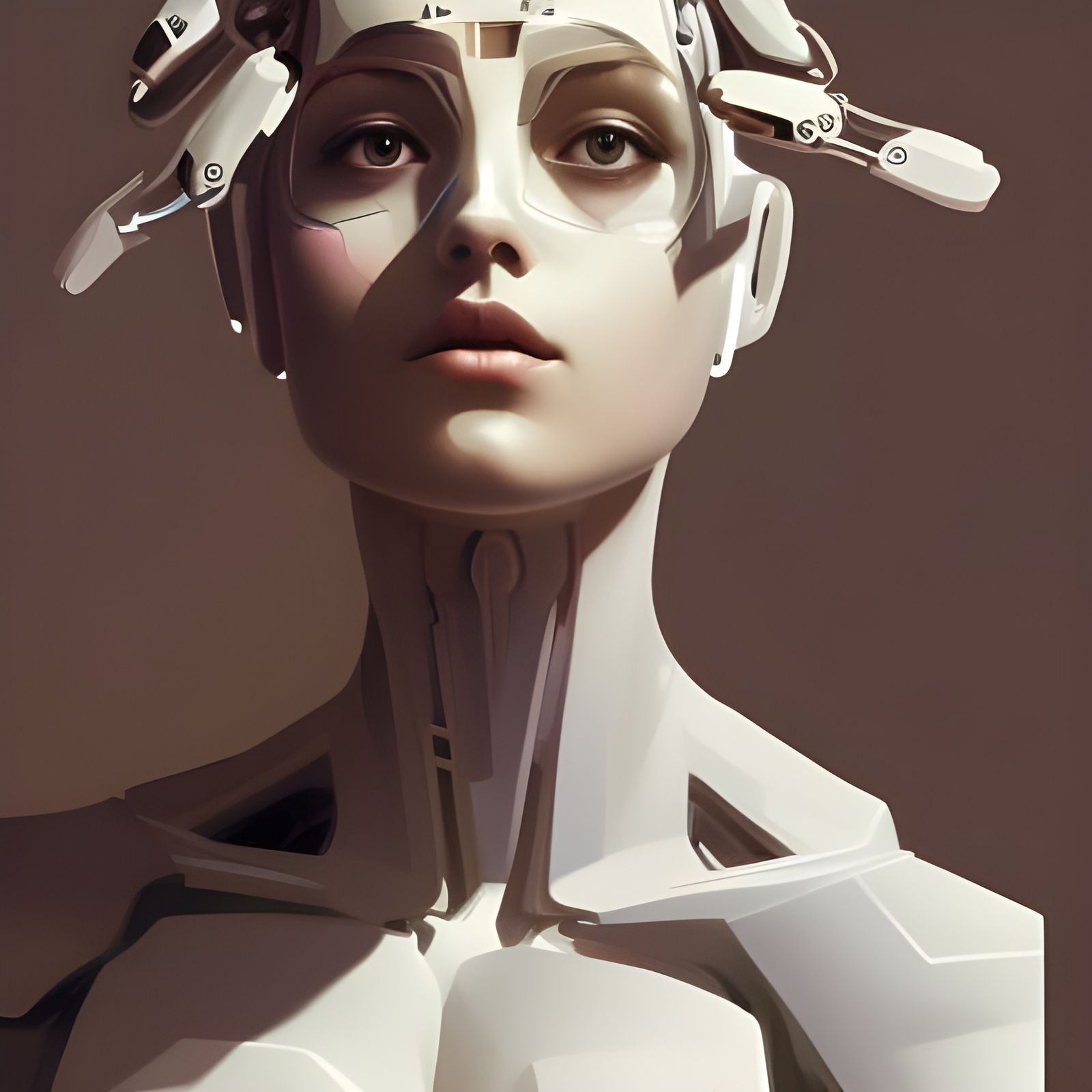 Beautiful Robot Girl Minimalist Style Ai Generated Artwork Nightcafe Creator 