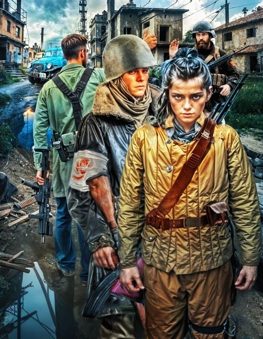 Dystopian town self defence team