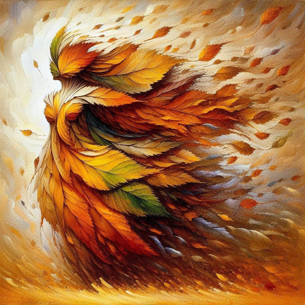 The autumn leaf blown away by the wind   by @CloST 