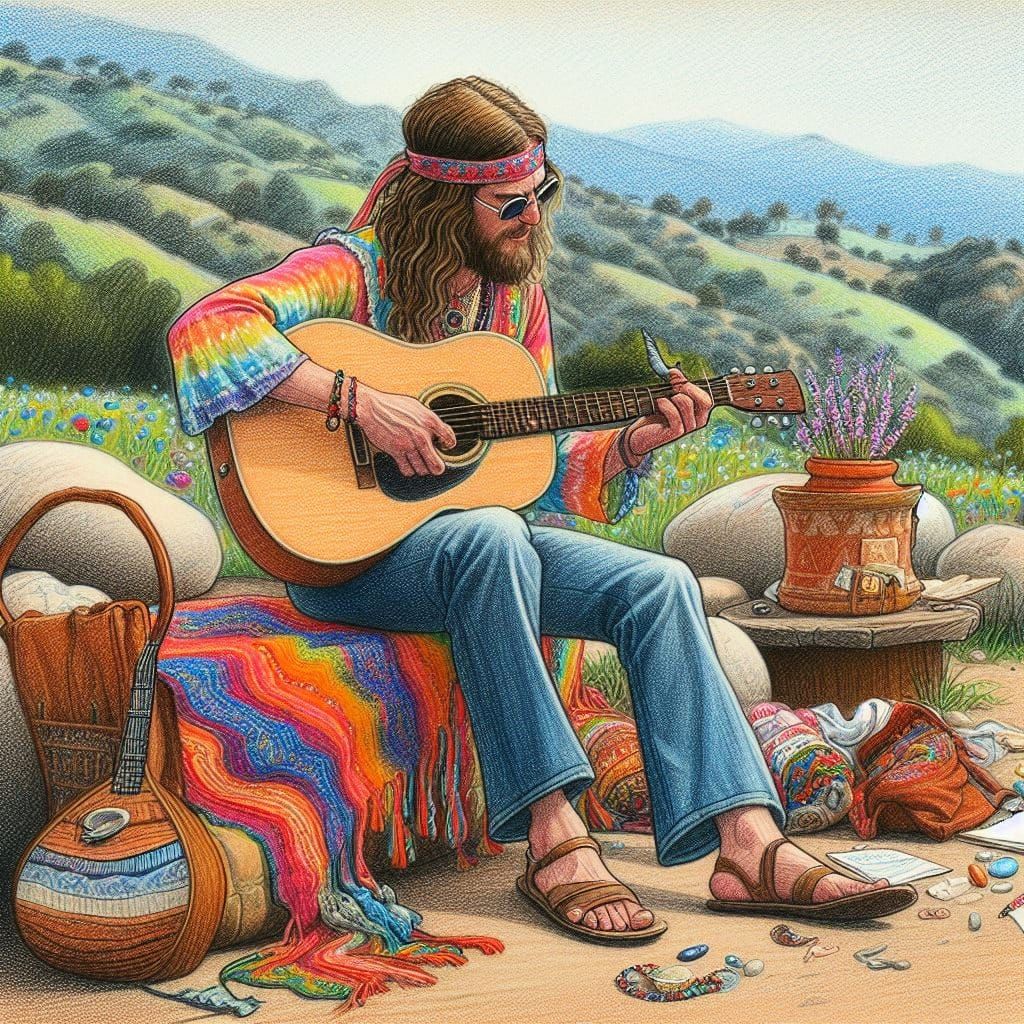 Peace and love, Topanga Canyon, 1969