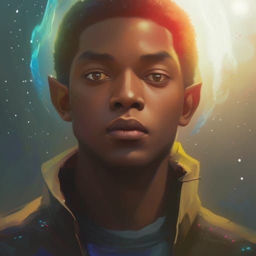 Elf and the stars  by @Katharine Osborne