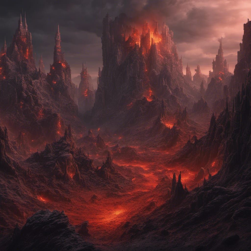 highly-detailed hellish landscape - AI Generated Artwork - NightCafe ...