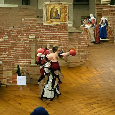 Renaissance Mary boxing match