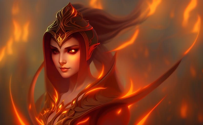 Fire Goddess - AI Generated Artwork - NightCafe Creator