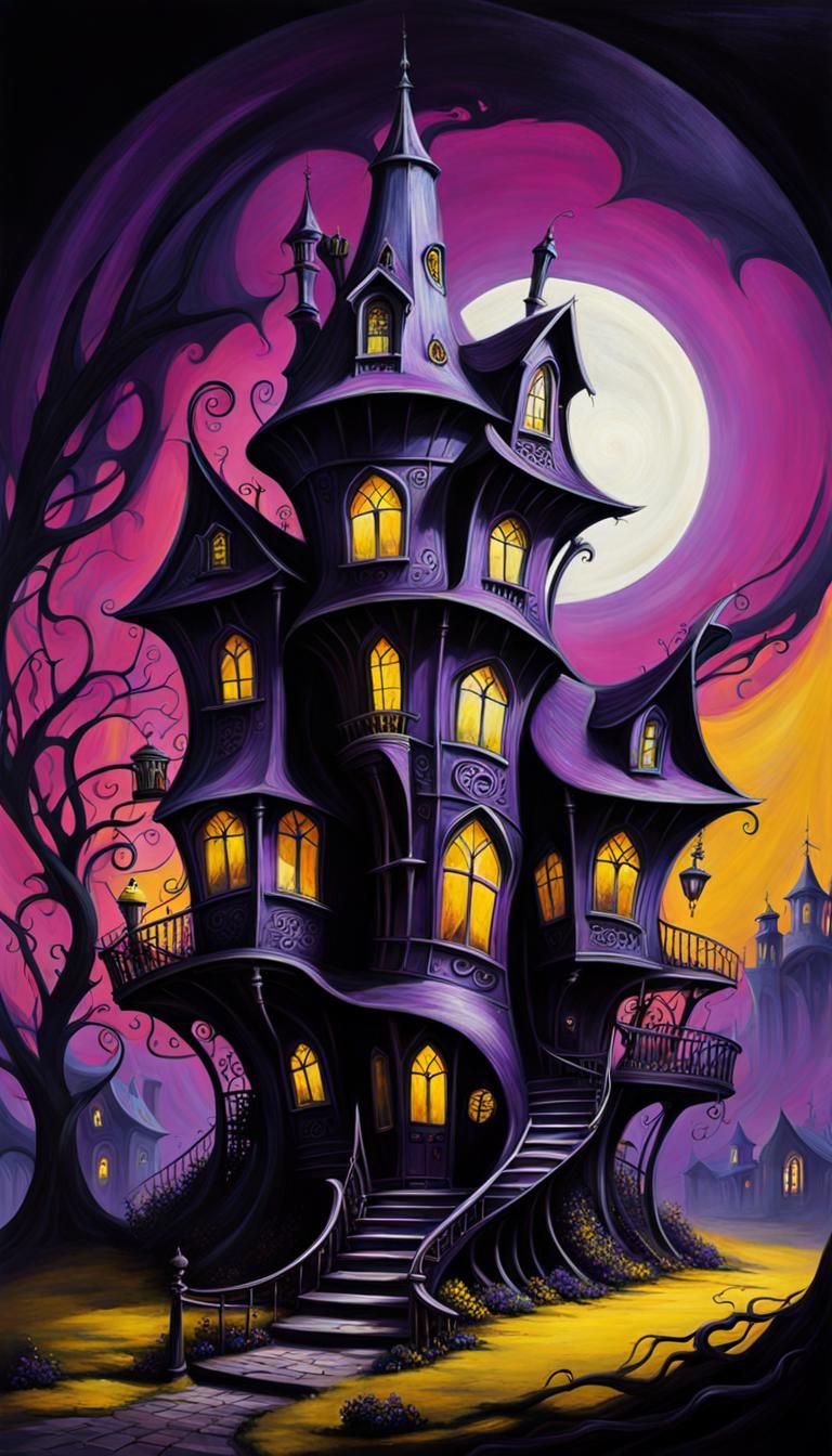Purple Gothic Tall House
