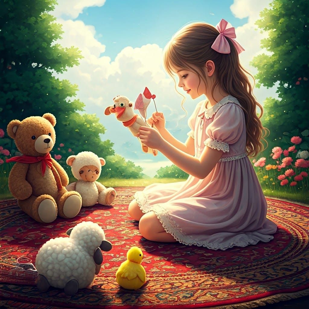 Enchanted Puppet Show in Whimsical Fantasy Land