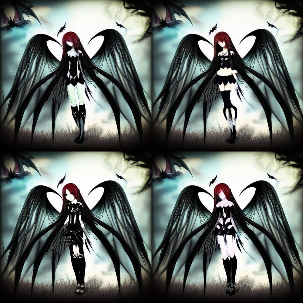 Anime Girl with bat wings by IcecreamSoda988 on DeviantArt